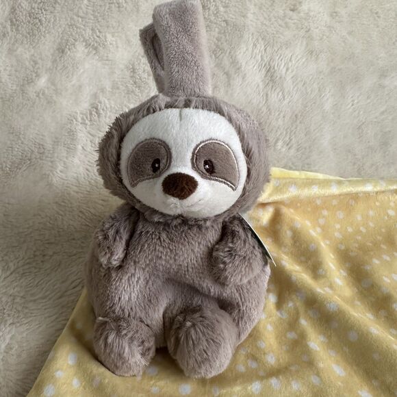 Baby Gund Lil' Luvs Reese Sloth Tuck-Away Lovey Comforter Security Blanket Soft - Picture 2 of 8
